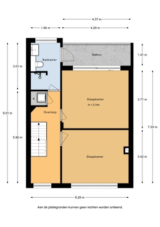 Floorplan - Jacob Marisstraat 156, 3314 TL Dordrecht